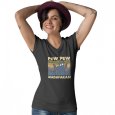  Pew-Pew Madafakas - Női V Nyakú Póló