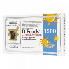 Pharma Nord D-Pearls 1500 D3-vitamin gyöngyök kapszula 80 db vitamin és táplálékkiegészítő