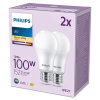 Philips 2 db LED izzó készlet E27 A67 13W = 100W 1521lm 2700K Meleg 150° PHILIPS