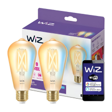 Philips 2x Żarówka LED E27 ST64 7W = 50W Filament Bursztynowa SMART WiFi WiZ izzó