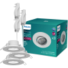 Philips 3x Philips LED süllyesztett lámpa, 5W, 550lm, 4000K, semleges fehér, mozgatható, kerek, szabályozható fényerővel, 3 lépéses SceneSwitch, koriander színű
