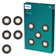 Philips 5 db Philips GU10 fix alumínium kerek fekete peridot LED süllyesztett lámpa világítás