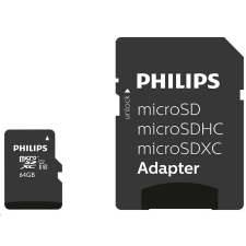 Philips 64GB microSDXC Philips CL10 UHS-I U1 + adapter (FM64MP45B/00 / PH666868) (FM64MP45B/00) memóriakártya