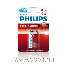 Philips 6LR61P1B 9V-os Power Alkaline elem 9 v-os elem