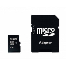 Philips 8GB microSDHC Philips CL10 + adapter (FM08MP45B) (FM08MP45B) memóriakártya