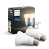 Philips 929001821605 230V Hue fehér fényforrás 2db 9W A60 806lm 2700K E27 230V 25000h A+ IP20 bluetooth