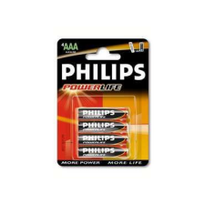 Philips Alkáli 1.5V AAA Ceruza elem PowerLife 4db (LR03P4B/10) ceruzaelem
