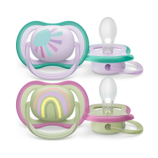  Philips AVENT játszócumi Ultra Air szivárványos 0-6hó lányos 2db cumi