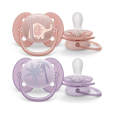  Philips AVENT játszócumi Ultrasoft Premium állatos 0-6hó lányos 2db