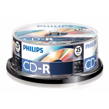 Philips CD-R80CB 52x cake box lemez 25db/csomag írható és újraírható média