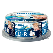 Philips CD-R80IW 52x nyomtatható cake box lemez 25db/csomag írható és újraírható média