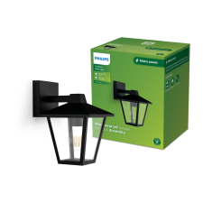 Philips Kerti fali lámpa homlokzati kültéri lámpás E27 IP44 Kinno fekete Philips kültéri világítás