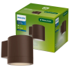 Philips Kinkiet Ogrodowy Lampa Zewnętrzna Elewacyjna LED GU10 IP44 Brązowa Fylx Philips