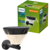 Philips Kinkiet Ogrodowy Lampa Zewnętrzna Elewacyjna Solarny 3.8W 400lm 2700K Ciepła IP44 Czarna z Czujnikiem Ruchu Kyna Philips