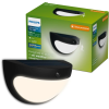 Philips Kinkiet Ogrodowy Lampa Zewnętrzna Elewacyjna Solarny 3.8W 400lm 2700K Ciepła IP44 Czarna z Czujnikiem Ruchu Swyn Philips