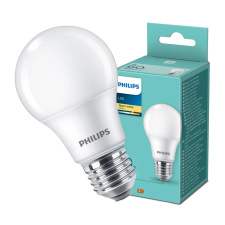 Philips LED izzó E27 A60 8W = 60W 806lm 2700K meleg tejes PHILIPS izzó