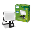 Philips LED reflektor lámpa reflektor 20W 2050lm 3000K IP65 mozgás- és alkonyérzékelővel, Black Lois Philips