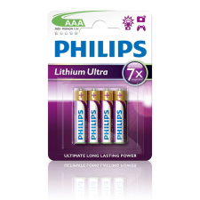 Philips Lítium 1.5V AAA Mini Ceruza elem Lithium Ultra 4db (FR03LB4A/10) ceruzaelem