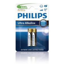 Philips LR03E2B/10 - 2 db alkáli elem AAA ULTRA ALKALINE 1,5V ceruzaelem