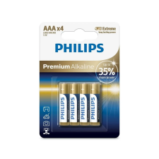Philips LR03M4B/10 - 4 db alkáli elem AAA PREMIUM ALKALINE 1,5V ceruzaelem
