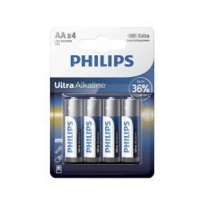 Philips LR6E4B/10 - 4 db alkáli elem AA ULTRA ALKALINE 1,5V ceruzaelem