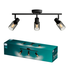 Philips Mennyezeti lámpa Spotlámpa 3x E14 Palms Fekete Philips világítás