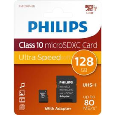 Philips Micro SDXC Memóriakártya 128GB Class 10 UHS-I U1 Adapter (PH666998) memóriakártya