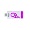 Philips Pen Drive 64GB Philips USB-C 3.2 Gen 1 fehér-lila (PH114999) (PH114999)