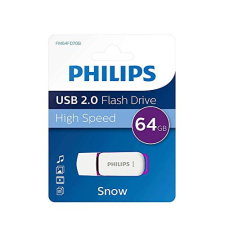 Philips Pendrive USB 2.0 64GB Snow Edition fehér-lila pendrive