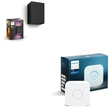 Philips Resonate Hue WACA Wall Lantern Black 2×8 + Bridge kültéri világítás