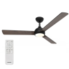 Philips Wentylator Sufitowy 35W 132cm Lampa Sufitowa Plafon LED 24W 2500lm 3000-6500K CCT Czarny Drewno + Pilot Civx Philips