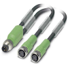 Phoenix Contact Sensor/Actuator cable SAC-3P-M8Y/2X0,3-PUR/M 8FS 1458664 Phoenix Contact (1458664)