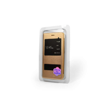 PHONEMAX Clear View Huawei P10 Lite oldalra nyíló tok HCF arany tok és táska