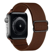  Phoner Dew Apple Watch csatos fonott szövet szíj, 38/40/41mm, barna okosóra kellék