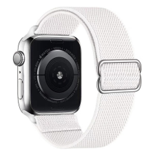Phoner Dew Apple Watch csatos fonott szövet szíj, 49/45/44/42mm, fehér okosóra kellék