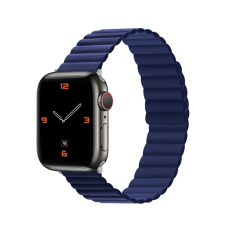 Phoner Rever Apple Watch forgatható mágneses szilikon szíj, 41/40/38mm, S/M, kék okosóra kellék