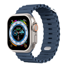 Phoner River Apple Watch 41/40/38 mm szilikon szíj, mélykék okosóra kellék