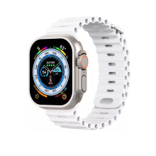 Phoner River Apple Watch S1/S2/S3/S4/S5/S6/S7/S8/S9/SE Lyukacsos Szilikon Szíj 38/40/41mm - Fehér okosóra kellék