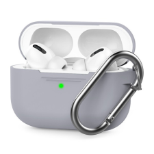  Phoner Simple Apple Airpods Pro szilikon tok akasztóval, szürke audió kellék