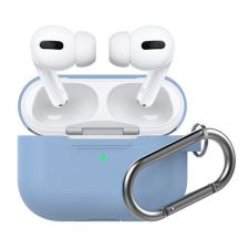 Phoner Simple Apple Airpods Pro szilikon tok akasztóval, türkizkék fülhallgató, fejhallgató tok