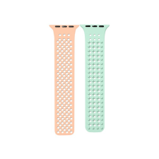 Phoner Spike Apple Watch szilikon szíj, 38/40/41mm, papya/pisztácia okosóra kellék