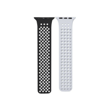  Phoner Spike Apple Watch szilikon szíj, 49/45/44/42mm, fekete/felhőszürke okosóra kellék