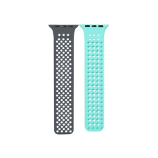 Phoner Spike Apple Watch szilikon szíj, 49/45/44/42mm, szürke/kék okosóra kellék