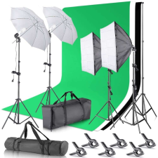 Photo Studio Kit Professional Lights / softbox / fotó háttér háttérkarton