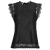 Pieces Blúzok PCOLLINE SL LACE TOP Fekete EU M