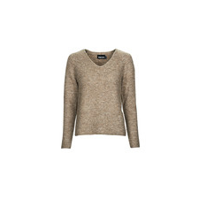 Pieces Pulóverek PCELLEN LS V-NECK KNIT Barna EU S női pulóver, kardigán