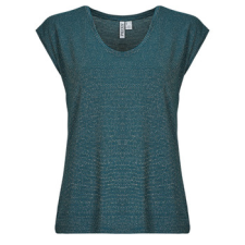 Pieces Rövid ujjú pólók PCBILLO TEE LUREX STRIPES Kék EU XL női póló
