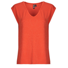 Pieces Rövid ujjú pólók PCBILLO TEE LUREX STRIPES Piros EU XS