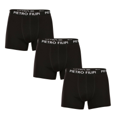 Pietro Filipi 3PACK Férfi boxeralsó Pietro Filipi fekete (3BCL002) XL