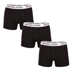 Pietro Filipi 3PACK Férfi boxeralsó Pietro Filipi fekete (3BCL003) M